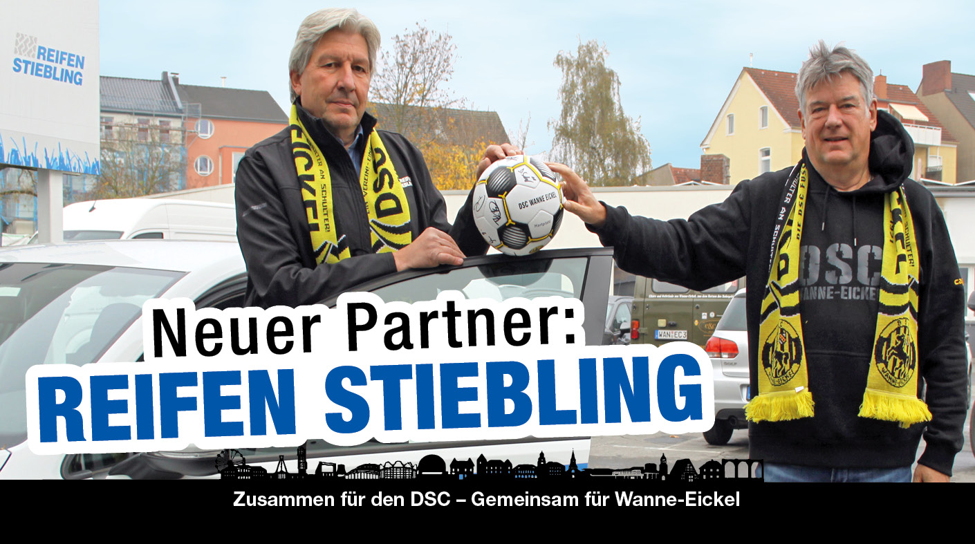 +++ „Reifen Stiebling“ wird Partner des DSC Wanne-Eickel +++