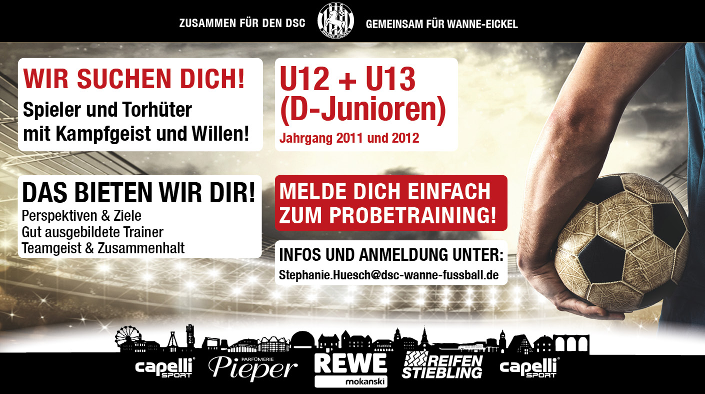 WIR SUCHEN DICH! Als Spieler oder Torhüter mit Kampfgeist und Willen!