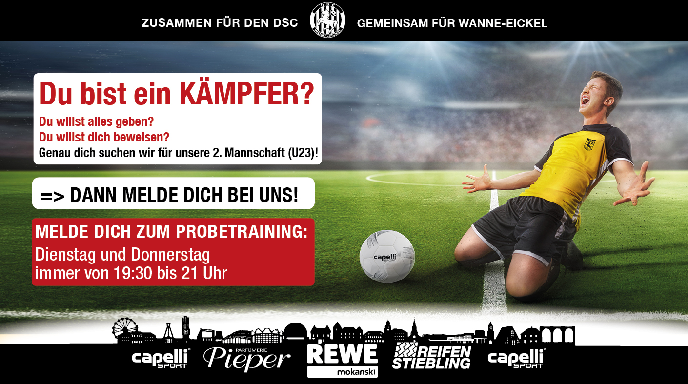 WIR SUCHEN DICH für unsere zweite Mannschaft!